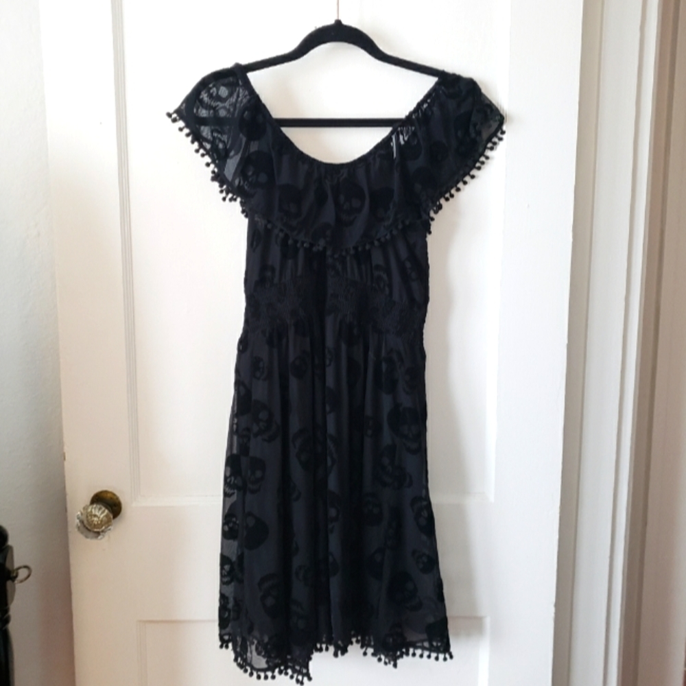 Sourpuss Lust for Skulls Fiesta Dress